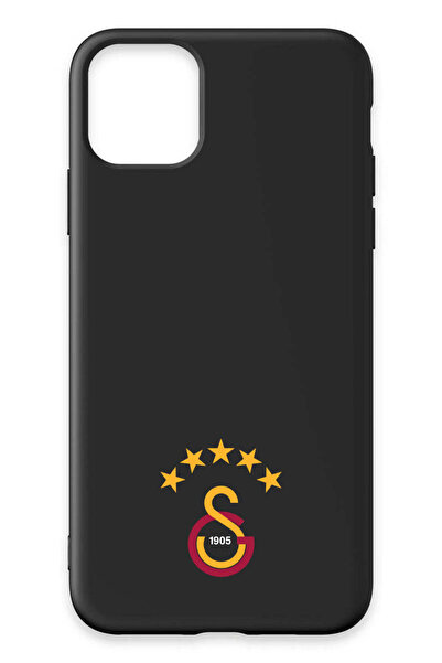 Galatasaray iPhone 11 Pro Uyumlu 5 Yıldız Arma Siyah Silikon Lisanslı Telefon...