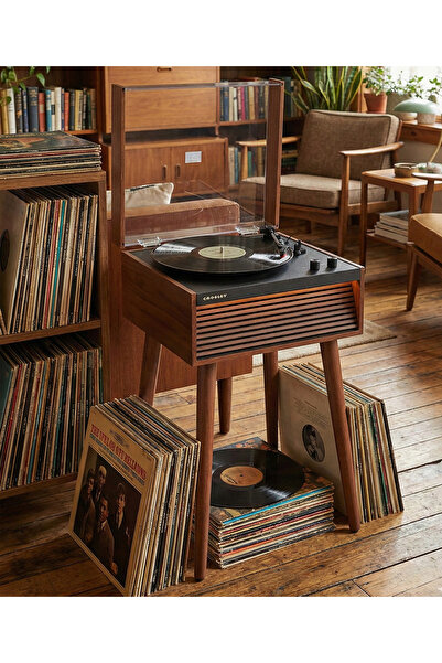CROSLEY Dean Vintage Mobilya Tipi Ayaklı Bluetoothlu Pikap Plak Çalar (Çıkarı...