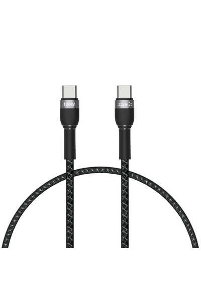 FLAMENKO Black Shira Series Type-C to Type-C Pd Cable 30 Cm-Flmk