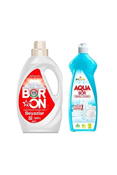 Boron Aquabor Elde Bulaşık 650 ml + Beyazlar Sıvı Temizlik Ürünü 1,69 lt
