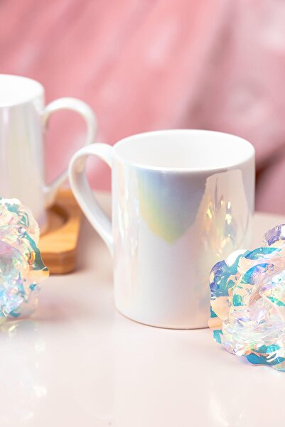 Soley مُمطر |   طقم من كوبين من البورسلين اللؤلؤي اللامع (290 مل)