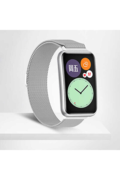 FLAMENKO Huawei Watch Fit Metal Band Converter Flmk- Silver