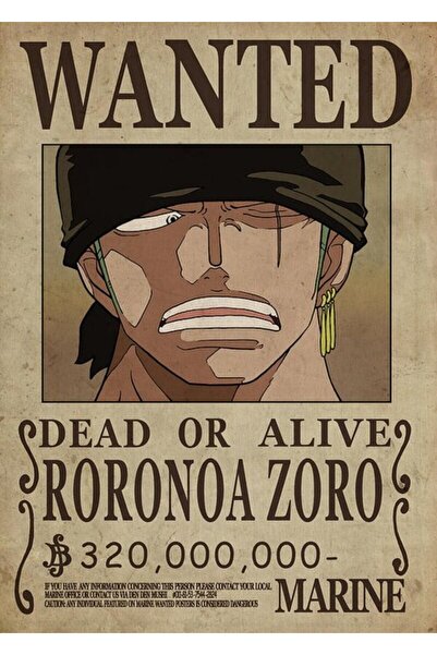 512 STORE One Piece Wanted Poster Çerçevesiz Kuşe Kağıt Poster Anime Serisi F...
