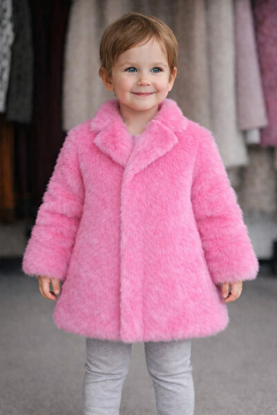 KürkZone Kız Çocuk Kürk Mont Her Yaşa Uygun Ekstra Kalın