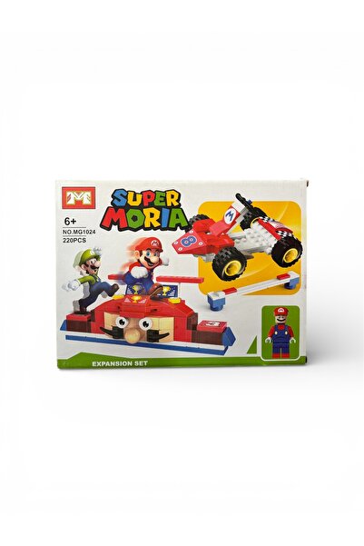 Prlk toys مجموعة مكونة من 220 قطعة من مكعبات البناء ذات طابع السباقات - سيارة...