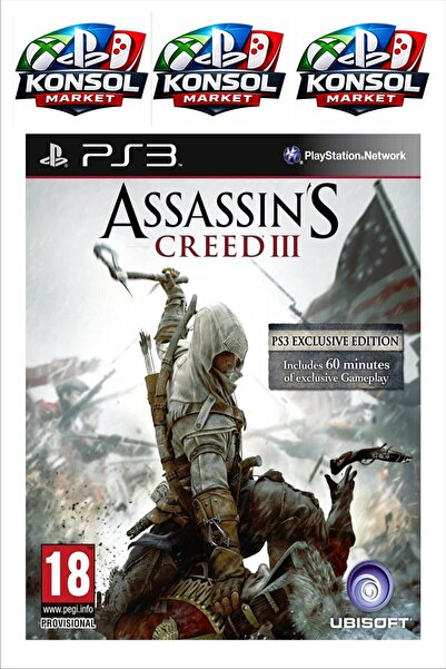 Konsol Market Assassins Creed 3 - Playstation 3 Oyunu (Açılmış)