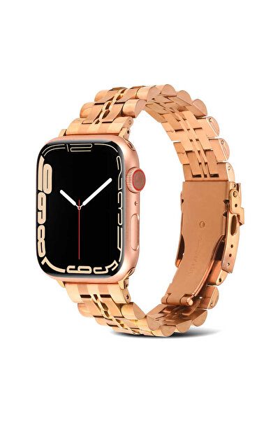 FLAMENKO Watch 7 41mm Compatible Krd-54 Metal Flmk Strap-Rose Gold