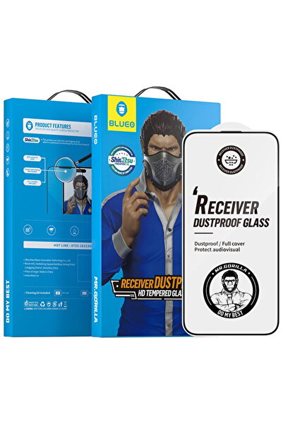 Other Folie pentru iPhone 15 Pro - Blueo Anti-Dust HD Glass - Black