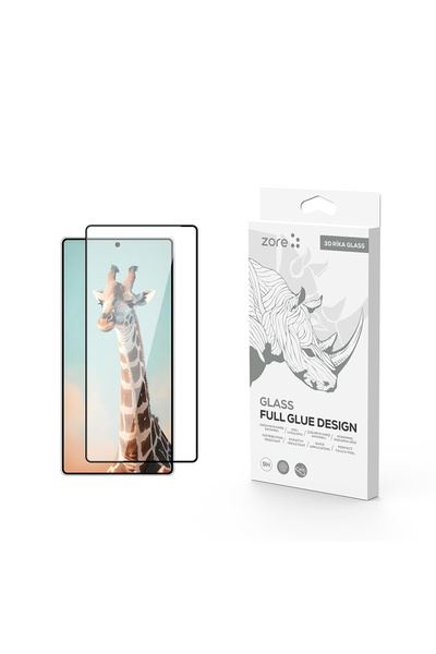 FLAMENKO واقي شاشة زجاجي مقوى فاخر من ريكا لهاتف جالاكسي S25 ألترا FLMK - أسود