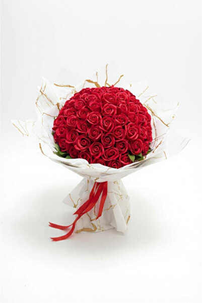 Eventissimi Buchet flori cu 83 trandafiri parfumati, rosu