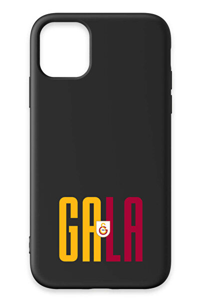 Galatasaray iPhone 11 Uyumlu GALA Siyah Silikon Lisanslı Telefon Kılıfı