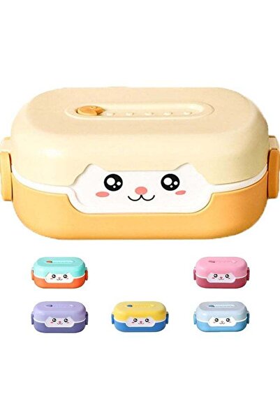Arabest Cute Bento Box, with Cutlery Set Portable Lunch Box, Reusable Snack B...