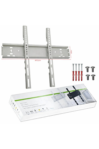 FIRSAT YOLU 43'' 65'' 109-165cm Lcd Askı Aparatı Sabit Beyaz Kolay Kurulumlu