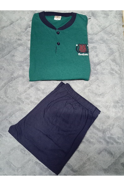 Butik Erkek uzun kollu penye kumaş gecelik takımı