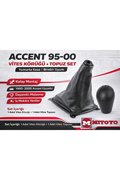 MITOYO مجموعة غطاء ناقل الحركة ومقبض ناقل الحركة لسيارة هيونداي أكسنت 1995-20...