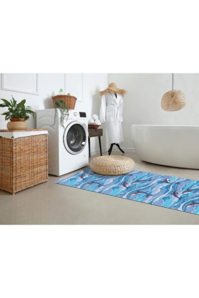 Blue Home Covoraș de baie anti-alunecare igienic din PVC.