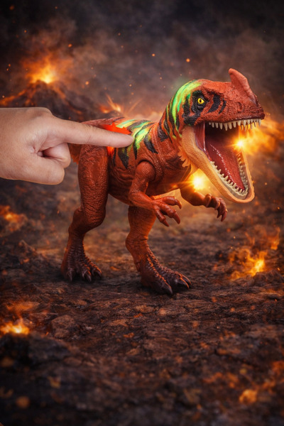 Cici Oyuncak Jurassic Afrovenator Wild Roar Dinosaur Figures Sesli Işıklı Din...
