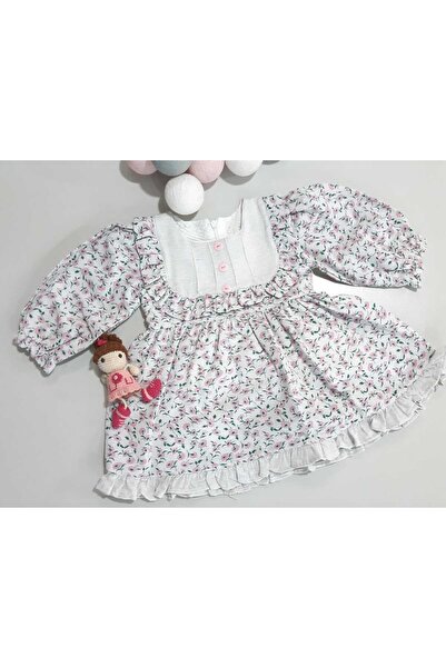 Sönmez Baby ENGLİSH VİLLAGE STYLE MEVSİMLİK ÇITIR ÇİÇEK KIZ BEBE ÇOCUK ELBİSE