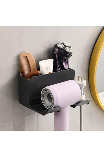 Arabest Hair Dryer Holder, for Hair Dryer, with Plug & Cord Organizer, Self A...