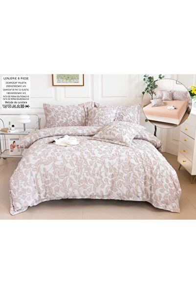 Truva Home Premium Bed Linen in Fine Embossed Cotton - 6 Pieces, 180x200 cm, ...