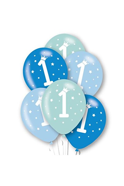 Flippy Σετ 10 baloane 25 cm, Aniversare 1 an, Albastru, Flippy