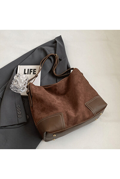 PriStyle Geanta Dama Shopper, din Piele Ecologica Tip Piele Intoarsa, 30x16x3...