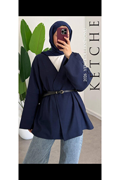 Bd DERİ KEMERLİ BLAZER CEKET