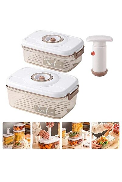 Arabest Sealed Food Containers with Hand Vacuum Pump and Time Dial for Freeze...