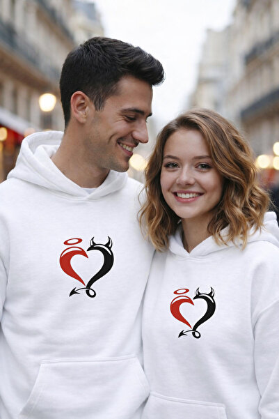 LORVEX Sweatshirt Couple Combination February 14 Valentine's Day Big Love Pri...