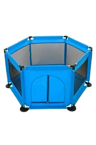 Vision سياج لعب وملعب أطفال بفتحة جانبية باللون الأزرق
