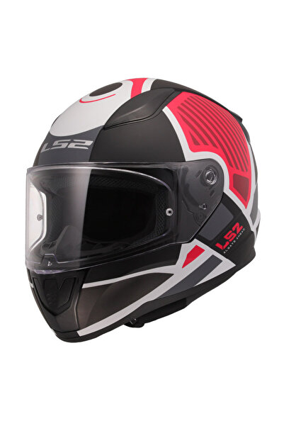 LS2 RAPID 2 GRID MAT BEYAZ-KIRMIZI KASK