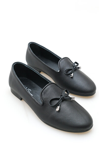 GNS Shoes حذاء راقصة الباليه نسائي من الجلد الطبيعي باللون الأسود من RIVE