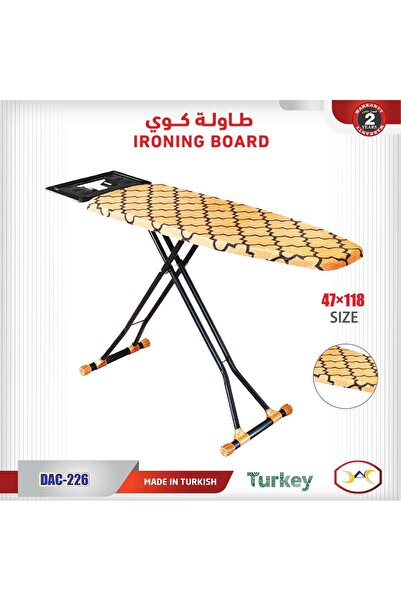 DLC Portable mesh ironing board with steam iron base and heat-resistant metal...