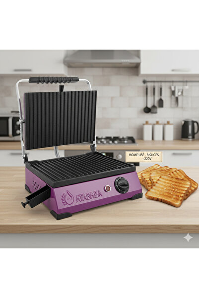 HDF Atababa 8 Dilim Döküm Plaka Ev Tipi Tost Makinesi - Büfe Tipi 220V