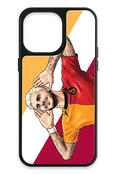 Galatasaray iPhone 14 Pro Max Uyumlu Mauro Icardi Gol Sevinci Cam Lisanslı Te...