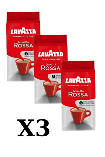 LavAzza 3xLavazza Qualita Rossa 250 gr, ground coffee