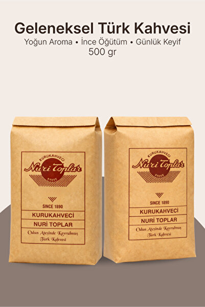 Nuri Toplar Geleneksel Türk Kahvesi 500 g – Siparişe Özel İnce Öğütüm Taze Çe...