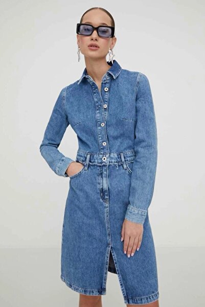 KARL LAGERFELD JEANS Denim dress with 2in1 look