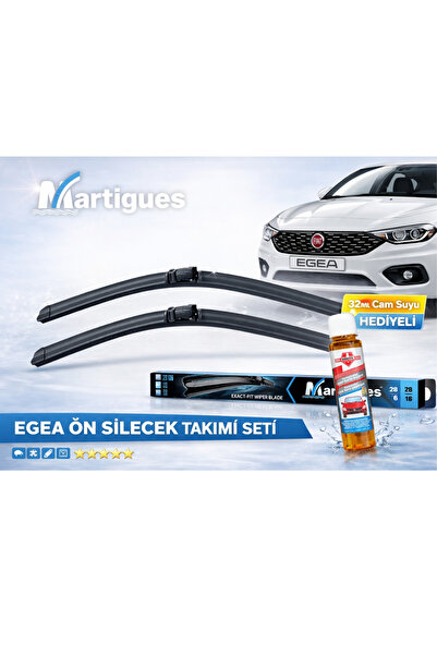 MOTORX Cam Suyu Hediyeli Egea 2016 Sonrası Aerodinamik Ön Silecek Takımı 650 ...