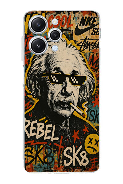 moonset Redmi 12 Uyumlu Baskılı Yumuşak Silikon Şeffaf Telefon Kılıfı