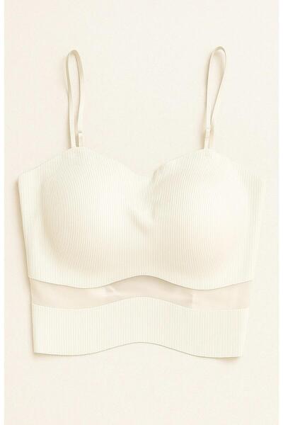 DoDe Flora Bustieră cu bretele subțiri și căptușeală, tăiată cu laser, pentru...