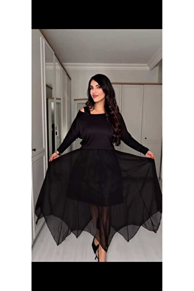 CLOTHİNGG1 MODAL ŞİFON ELBİSE