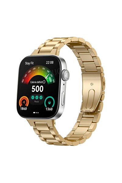 SilverCars Huawei Watch Fit 3 / Fit 4 Uyumlu 20mm Paslanmaz Çelik Klasik Saat...