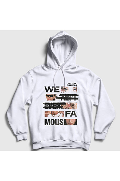 Presmono Hanorac cu glugă unisex alb, celebru, K-Pop AllDay Project 597011tt