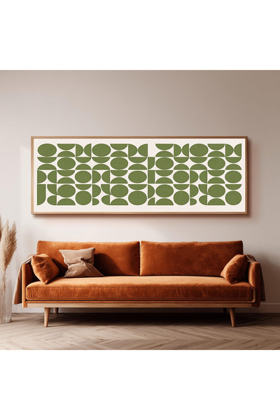 Dekorsiahome Ahşap Çerçeveli Panoramik Oturma Odası Tablosu UZ0035