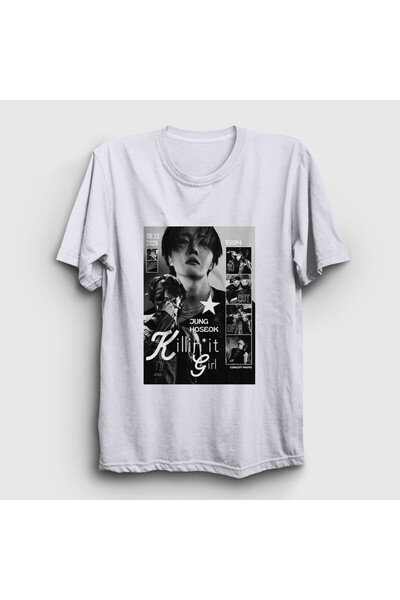 Presmono Ουνισέξ Λευκό Μπλουζάκι Killin' It Girl J-Hope Jung Hoseok 597893tt