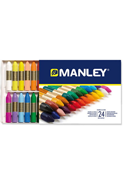 Alpıno Wax Crayons, cardboard box, 24 colors/box - Manley