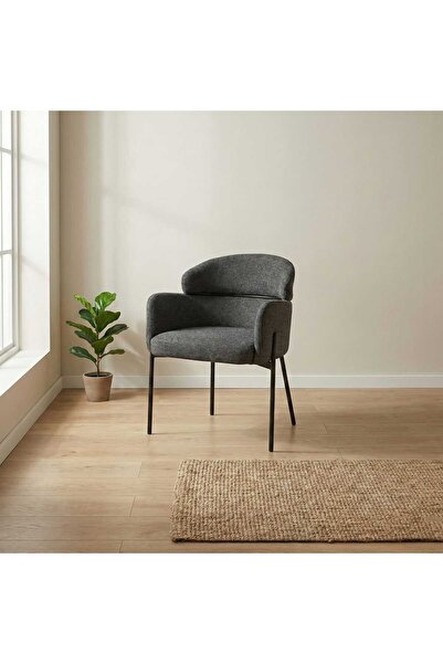 Arnohome A modern dining chair and desk upholstered in luxurious fabric with ...