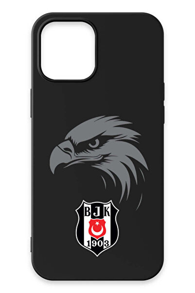 Beşiktaş iPhone 12 Pro Max Uyumlu Kartal Arma Siyah Silikon Lisanslı Telefon ...