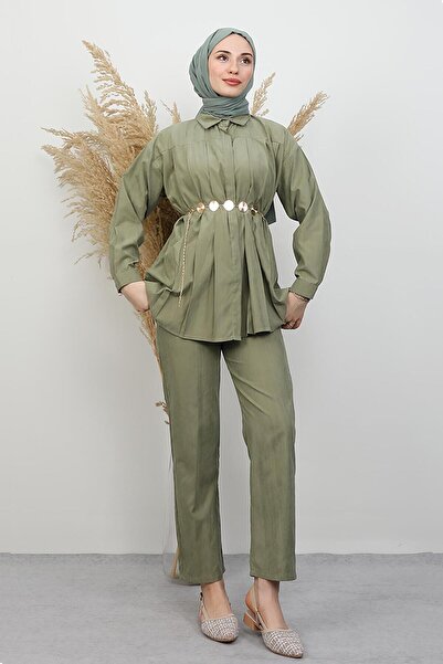 GİYZAMİLA Judy Chain Belt Set Soft Green